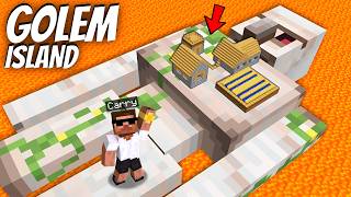 I STUCK ON BIGGEST GOLEM ISLAND IN LAVA in Minecraft [upl. by Reave]