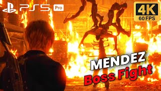 Almost got myself killed by Mendez  Resident Evil 4 Remake  Full Boss Fight  PS5 pro gameplay [upl. by Oibesue]