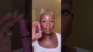 Nyx Butter Gloss Haul  Swatch on Dark Skin makeup lipcombo darkskinmakeup [upl. by Ratep]