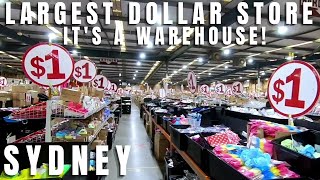 Whats Inside Largest Dollar Store in Sydney Its A Warehouse  1 Dollar World  Australia 2022 [upl. by Navada888]