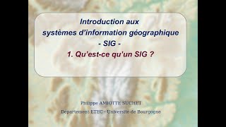 Introduction aux SIG1 Questce quun SIG [upl. by Kaz]