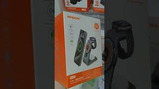 Unboxing Wopow 3 in 1 Magnetic Wireless Charger 15w wopow 3in1charger wirelesscharger [upl. by Aiekat424]