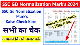 SSC Gd Normalization Marks Kaise Check Kare  How to Check SSC Gd Marks 2024  SSC Score Card 2024 [upl. by Tabor]