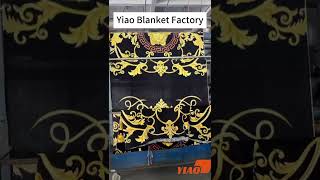 Yiao Home Textiles Raschel blanket sewing processhometextiles blanket factory raschelblanket [upl. by Claudius594]