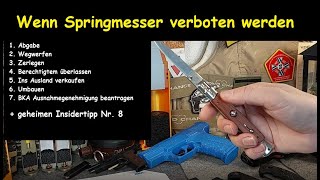 Was kann man mit Springmessern machen wenn sie verbotene Waffen werden  Böker OTF  Waffengesetz [upl. by Ayifa]