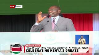 President William Ruto’s 2024 Mashujaa Day speech at Kwale Stadium [upl. by Euqinim]