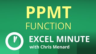 Excel PPMT Function  calculate principal on loan payment  Excel One Minute Quick Reference [upl. by Folsom671]