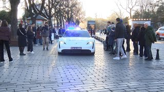 Ayasofyadaki lüks polis araçları yoğun ilgi çekti [upl. by Arlana]