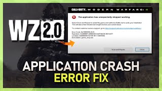 Fix Warzone 2 Error “Application Unexpectedly Stopped Working” on PC [upl. by Treacy]