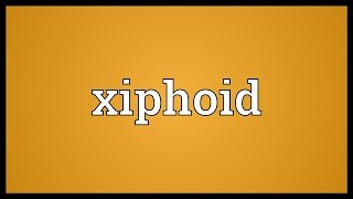 Xiphoid Meaning [upl. by Telracs]