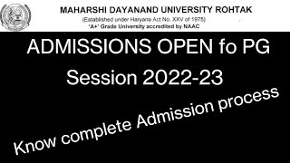 ADMISSIONS OPEN IN MDU 202223 PG COURSESMDU Student portalMDU COURSES 202223MDU PG COURSES [upl. by Mercuri]