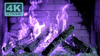 Halloween Ambience Enchanting Purple Fireplace for Fall Nights 🎃🔥 [upl. by Cahilly]