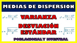 VARIANZA Y DESVIACIÓN ESTÁNDAR  POBLACIONAL Y MUESTRAL  EJERCICIO RESUELTO [upl. by Barbaresi]