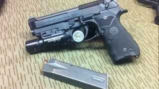 Beretta M9A1 with Centurion Compact Slide X300 and Crimson Trace Laser Grips [upl. by Cleve293]