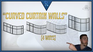 How to Make a quotCurved Curtain Wallquot  Revit [upl. by Oidivo794]