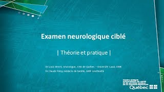 Examen neurologique ciblé [upl. by Vickie]