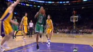 NBA FINALS Gm4 Ray Allen game winning layup [upl. by Idalia244]