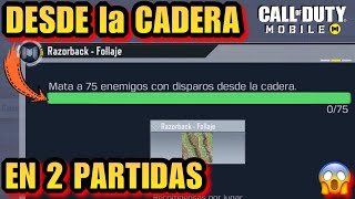 ✅COMO MATAR ENEMIGOS con DISPAROS DESDE LA CADERA🤔DESBLOQUEA TODOS LOS CAMUFLAJES  COD MOBILE [upl. by Elleined]