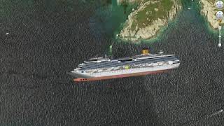 Costa Concordia wreck  Google Earth PRO [upl. by Dorrej]