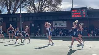 2024 BFNL A grade netball  round 17  Sandhurst v Strathfieldsaye first quarter [upl. by Calisa]