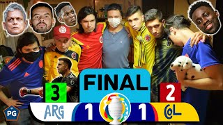 Argentina 1 Colombia 1 3  2 Penales 🔥 Copa América 2021 😱 Reacciones Amigos🔥 El Club de la Ironía [upl. by Oiuqise]