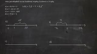 Jaka jest odległość na osi liczbowej między liczbami a i b gdy a a  35 b  1b a  12 b  37 [upl. by Ittocs775]