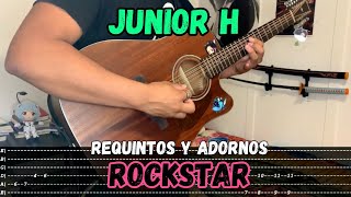 TABS Rockstar  Junior H  Tutorial  REQUINTOS  ADORNOS  Guitarra [upl. by Akeemat]