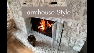 DIY German Schmear Stone FireplaceFarmhouse style on a budget [upl. by Frankie]