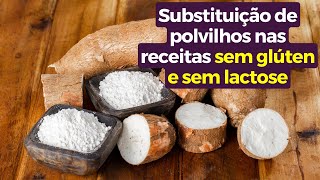 Como substituir os polvilhos doce e azedo nas receitas sem glúten [upl. by Ilrac799]