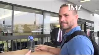 Paul Walker last interview TMZ at the airport [upl. by Noroj888]