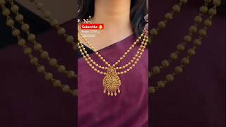 Gold necklace design with weight amp pricegold necklace design in Kannadalight weight gold necklace [upl. by Clabo]