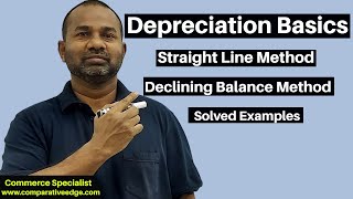 Depreciation  Methods amp Calculations  Straight Line amp Declining Balance  Commerce Specialist [upl. by Nnaycnan]