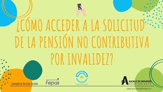 Tutorial ¿Cómo cumplimentar la solicitud de Pensión No Contributiva PNC de Invalidez [upl. by Magulac414]