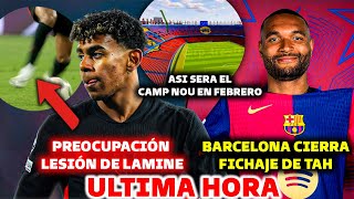 🚨BARCELONA CIERRA PRIMER FICHAJE  PREOCUPACIÓN POR LAMINE YAMAL  ASI ESTARA EL CAMP NOU EN 2025 [upl. by Shirlene]