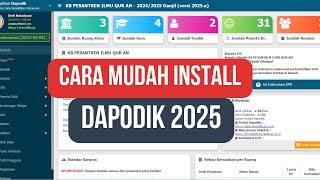 Cara mudah install dapodik terbaru 2025 [upl. by Asserac674]