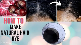 How To Make Natural Hair DYE With Onion Peels  GreyHairRemedy  Grey Hair Gone In Just Few Days [upl. by Einahpit87]