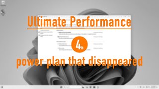 Enable Ultimate Performance power plan in Windows 11 [upl. by Reiner705]