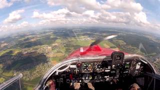 SF 25E Super Falke  Flight over Namur Belgium July 2012 Part1 [upl. by Ha]