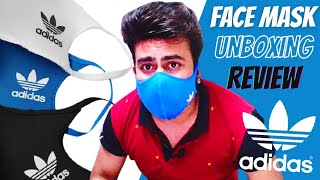 ADIDAS  FACE MASK  3Pack  UNBOXING  REVIEW Blue OnFace  Worth Buying or Not  IN INDIA  2021 [upl. by Maer]