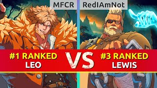 GGST ▰ MFCR 1 Ranked Leo vs RedIAmNot 3 Ranked Goldlewis High Level Gameplay [upl. by Aisatna784]