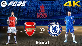 FC 25  Arsenal vs Chelsea Ft Sancho Sterling  FA Cup Final  4K [upl. by Ymeon887]