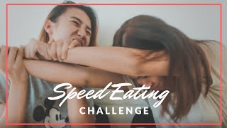 SPEED EATING CHALLENGE  Denisse and Ynnah [upl. by Ecienal548]