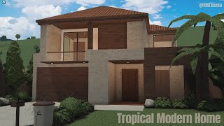 Tropical Modern Home  Bloxburg Speedbuild  Grxceea [upl. by Delacourt]