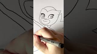 How to draw Owlette from PJ Masks drawing coloring pjmasks owlette [upl. by Lait]