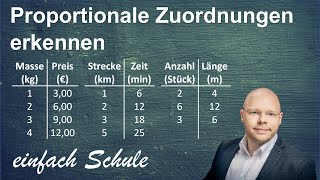 Proportionale Zuordnung erkennen [upl. by Kahler483]