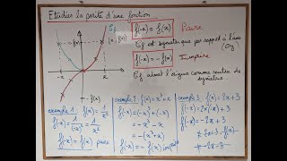 Étudier la parité dune fonction [upl. by Ydnal]