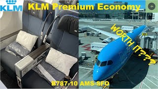 KLM Premium Economy Review  Boeing 78710  worth upgrading [upl. by Wager190]