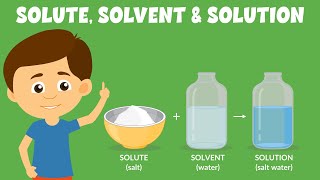 Solute solvent and solution  What is a Solution  Science Video for Kids [upl. by Damaris994]