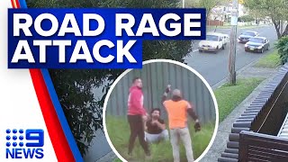 Man hospitalised following road rage assault in Bankstown  9 News Australia [upl. by Einamrej]