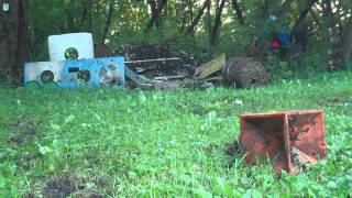 Glock 19 15 rounds of Brown Bear 9mm into a self healing target cube [upl. by Mw399]